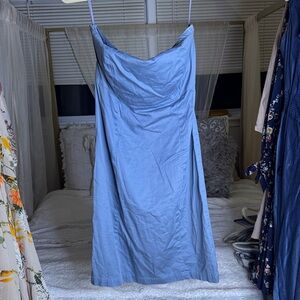 Elegant Blue Slip Dress